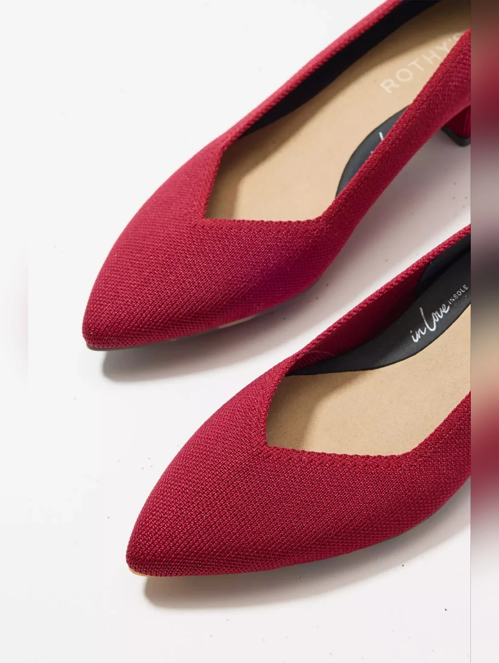 NWOB Rothy's The High Point Heels In Burgundy